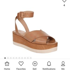 Veronica Beard Tan Platform Sandals